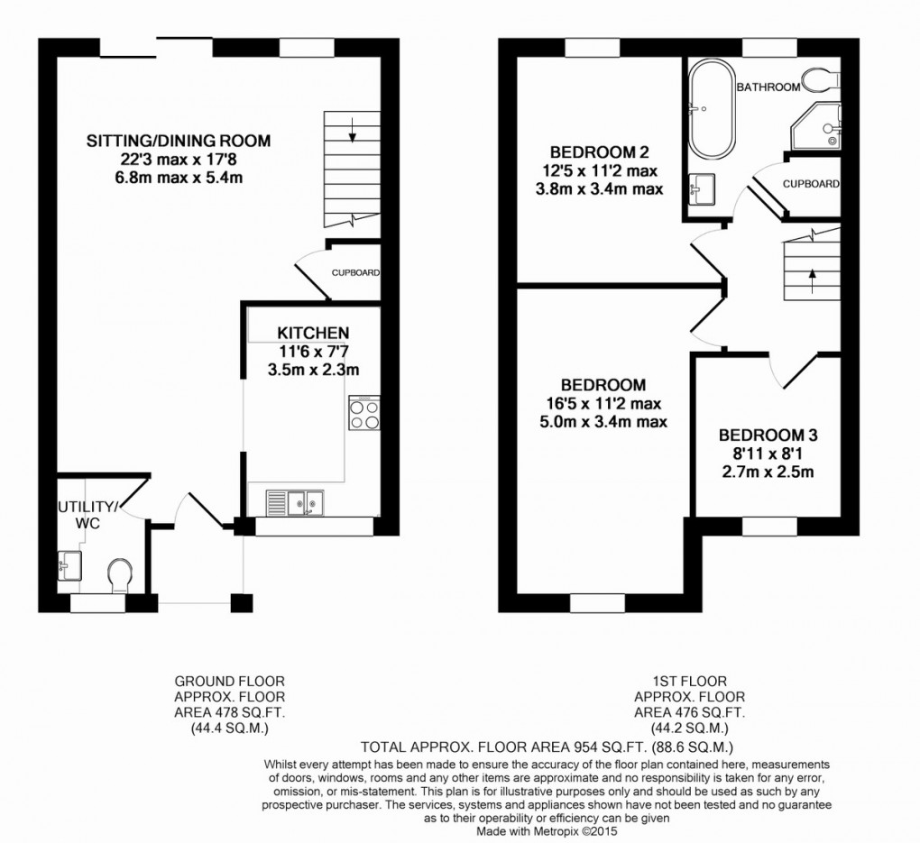 Floorplan for Ryland Close, Tetbury