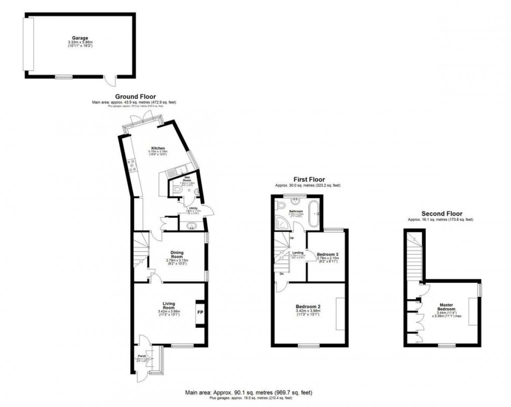 Floorplan for Gaston Lane, Sherston