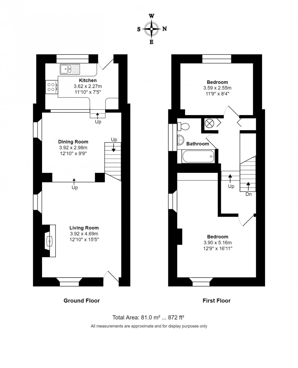 Floorplan for Back Street, Hawkesbury Upton